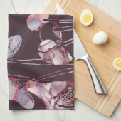 Paarse inktpaddenstoelen theedoek (Quarter Fold)