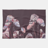 Paarse inktpaddenstoelen theedoek (Horizontaal)