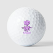 Paarse Inktvis Ontwerp Golfballen (Voorkant)
