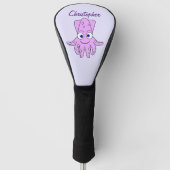 Paarse Inktvis Ontwerp Golfheadcover (Voorkant)