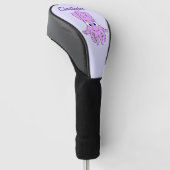 Paarse Inktvis Ontwerp Golfheadcover (Schuin)