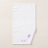 Paarse Inktvis Ontwerp met Monogram Bad Handdoek (Handdoek)