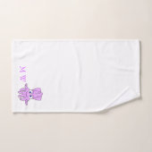 Paarse Inktvis Ontwerp met Monogram Bad Handdoek (Handdoek)