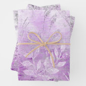  Paarse Inpakpapier Platte Blad Set van 3 (In situ)