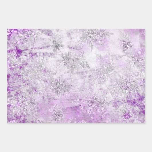 Paarse Inpakpapier Platte Blad Set van 3 (Voorkant 3)