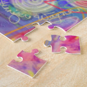  Paarse Inspirerend Fun Hearts Quote Legpuzzel (Zijkant)