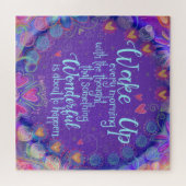  Paarse Inspirerend Fun Hearts Quote Legpuzzel (Horizontaal)