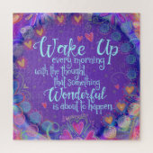  Paarse Inspirerend Fun Hearts Quote Legpuzzel (Verticaal)