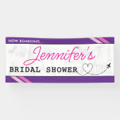 Paarse instapkaart Bruidsmeisjesfeest Spandoek (Horizontaal)