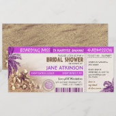 paarse instapkaart voor Vrijgezellenfeest Kaart (Voorkant / Achterkant)