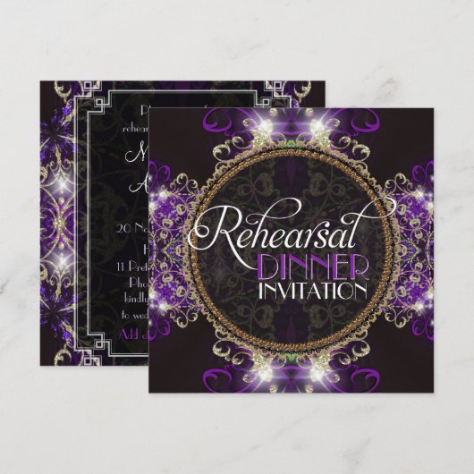 Paarse inwendige repetities kaart (Voorkant / Achterkant)