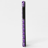 Paarse iPhone case Amethyst Pattern met Monogram (Achterkant/links)