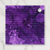 Paarse Iridescent Mermaid Letters Sweet Sixteen Bedankjes Labels (Achterkant)