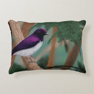 Paarse Iridescent Starling Accent Kussen