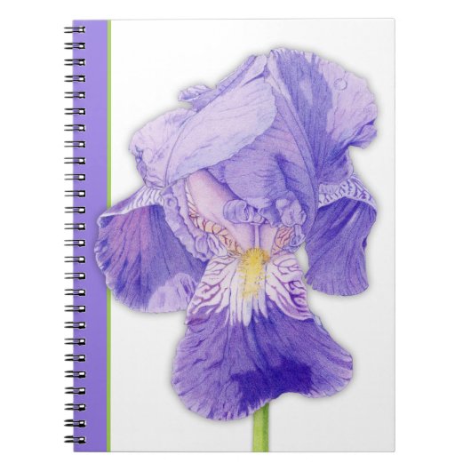 Paarse Iris 2-laptop Notitieboek (Voorkant)