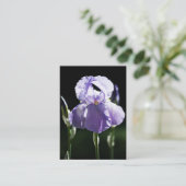 Paarse Iris 8393 Mini Print Visitekaartje (Staand voorkant)