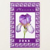 Paarse iris | Aquarel Floral Art Planner (Voorkant)