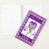 Paarse iris | Aquarel Floral Art Planner (Display)