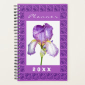 Paarse iris | Aquarel Floral Art Planner (Voorkant)