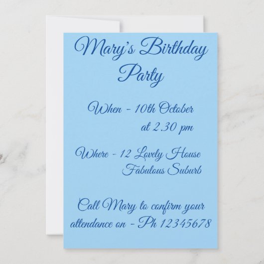 Paarse Iris Art Waterverf Birthday Uitnodiging (Achterkant)