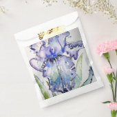 Paarse Iris Art Waterverf Birthday Uitnodiging Bedankzakje (Gezegeld)