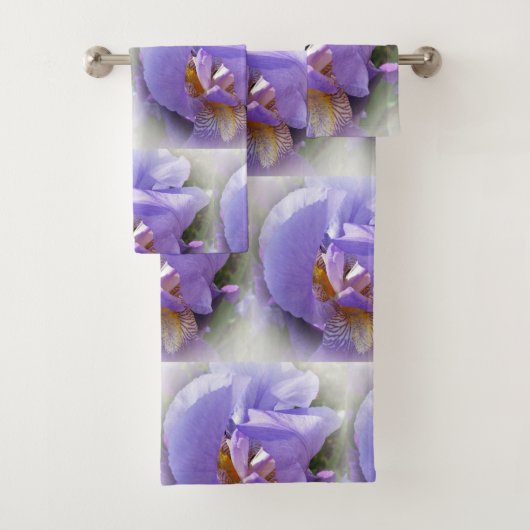 paarse iris bad handdoek (Insitu)