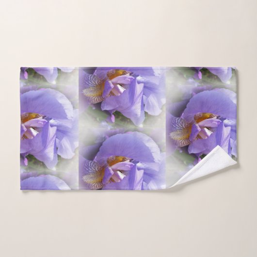 paarse iris bad handdoek (Handdoek)