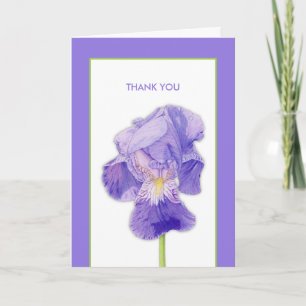 Paarse Iris bedankkaart