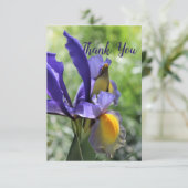 Paarse Iris Bedankkaart (Staand voorkant)