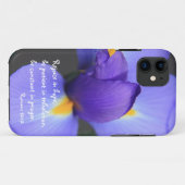 Paarse Iris, Bijbelse Verse over Hoop, Romeinen 12 Case-Mate iPhone Case (Achterkant (horizontaal))