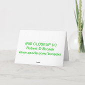 PAARSE IRIS BIRTHDAY-kaart Kaart (Achterkant)