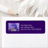 Paarse Iris Bloem Adres Labelstickers Irissen Etiket (Insitu)