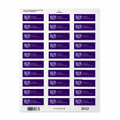 Paarse Iris Bloem Adres Labelstickers Irissen Etiket (Full Sheet)