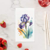 Paarse iris bloem bloei servet (Insitu)