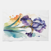 Paarse iris bloem bloei theedoek (Horizontaal)