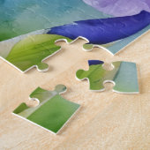 Paarse Iris Bloem Bloemen Kunsttuin Puzzel Legpuzzel (Zijkant)