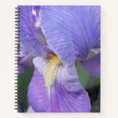 Paarse Iris Bloem Bloemrijk Notitieboek (Voorkant)
