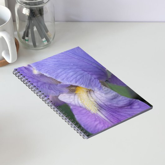 Paarse Iris Bloem Bloemstuk Notitieboek