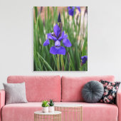 Paarse Iris Bloem Botanische Fotografische Kunst Canvas Afdruk (Insitu (Woonkamer))