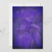 Paarse Iris Bloem Bruiloft Feest Kaart (Achterkant)