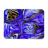 Paarse iris bloem buigzaam magneet (Horizontaal)