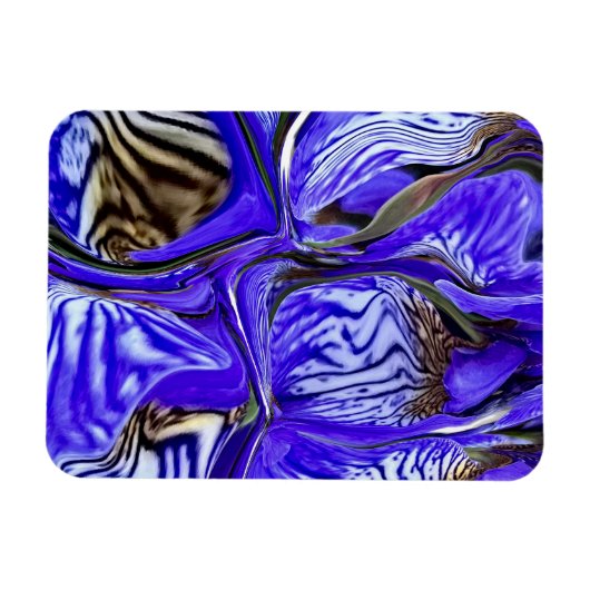 Paarse iris bloem buigzaam magneet (Horizontaal)