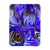 Paarse iris bloem buigzaam magneet (Verticaal)