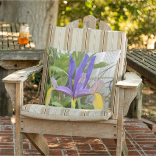 Paarse Iris Bloem Buiten Tuin Natuur Foto Buitenkussen