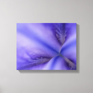 Paarse Iris Bloem Close-up Canvas Afdruk