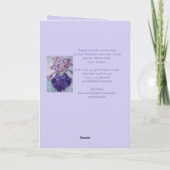 Paarse Iris bloem Kaart (Achterkant)