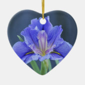 Paarse Iris-bloem Keramisch Ornament (Voorkant)