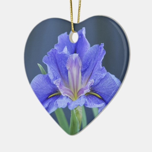 Paarse Iris-bloem Keramisch Ornament (Links)