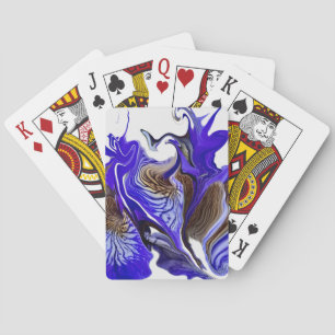 Paarse Iris Bloem Krullen Pokerkaarten