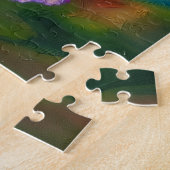 Paarse Iris Bloem Kunst Bloemisterij Puzzel (Zijkant)
